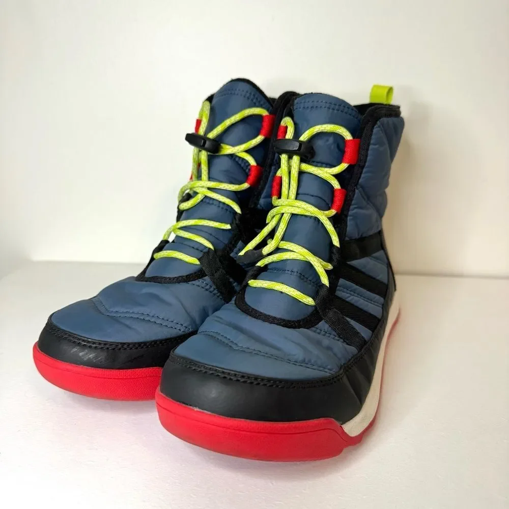 Sorel Whitney II Kids/Boys Snow Boots - Blue and Red | Size 7